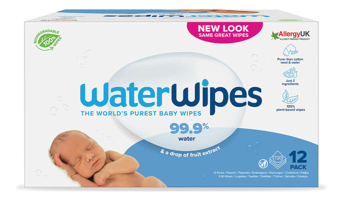 Chusteczki nawilżane dla dzieci BIO 99,9% wody i kropla ekstraktu owocowego 60 szt x 12 (720szt)