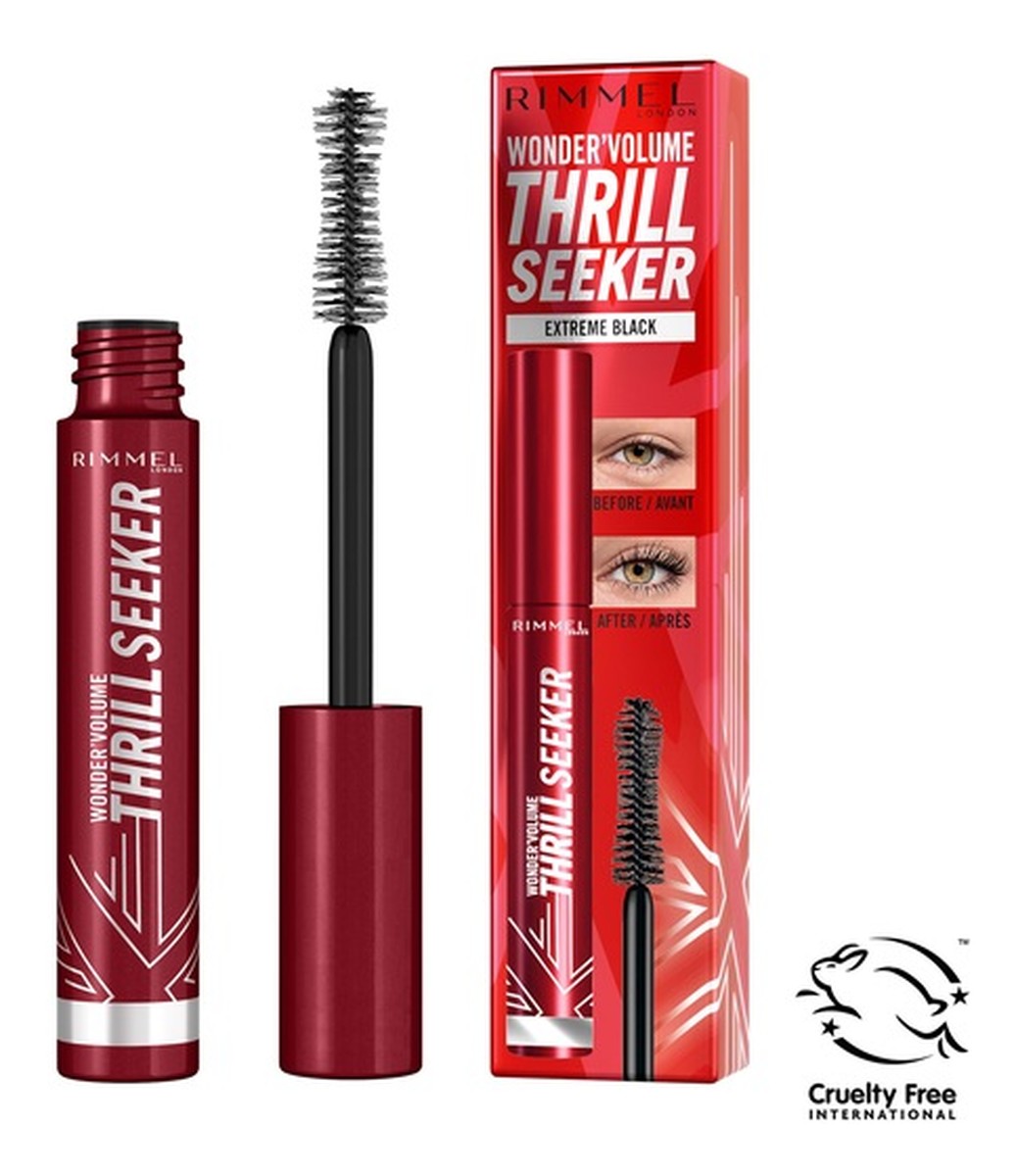 Wonder'volume thrill seeker wydłużający i zwiększający objętość tusz do rzęs 001 black