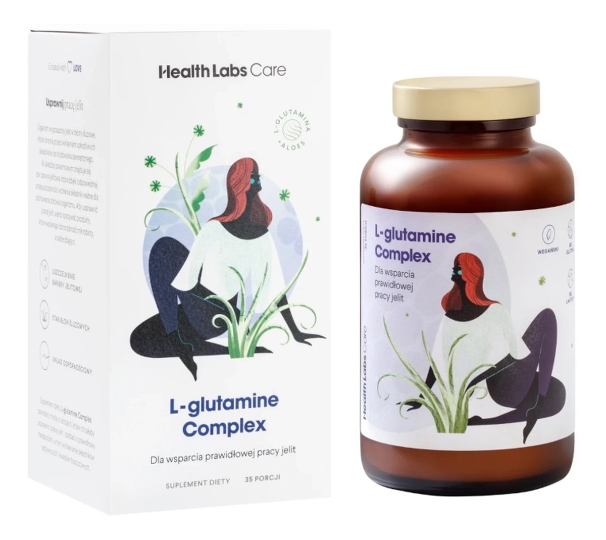 L-glutamine complex l-glutamina z aloesem suplement diety 210g