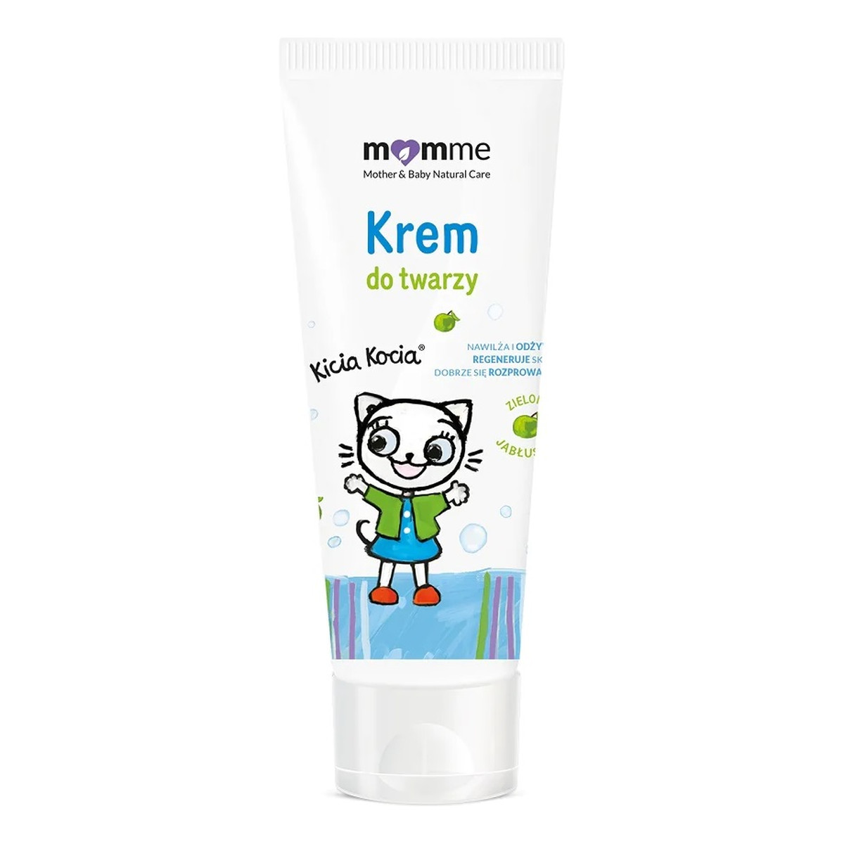 MomMe Kicia Kocia Krem do twarzy zielone jabłuszko 50ml