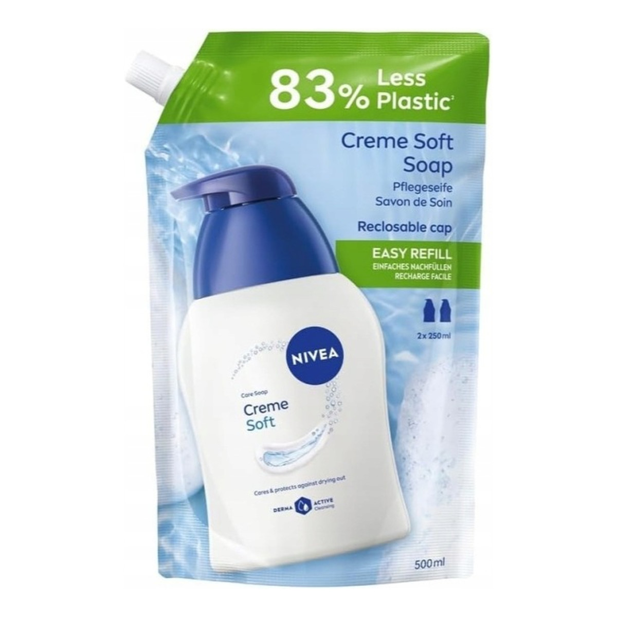 Nivea Care soap pielęgnujące Mydło w płynie z mleczkiem migdałowym creme soft-zapas 500ml