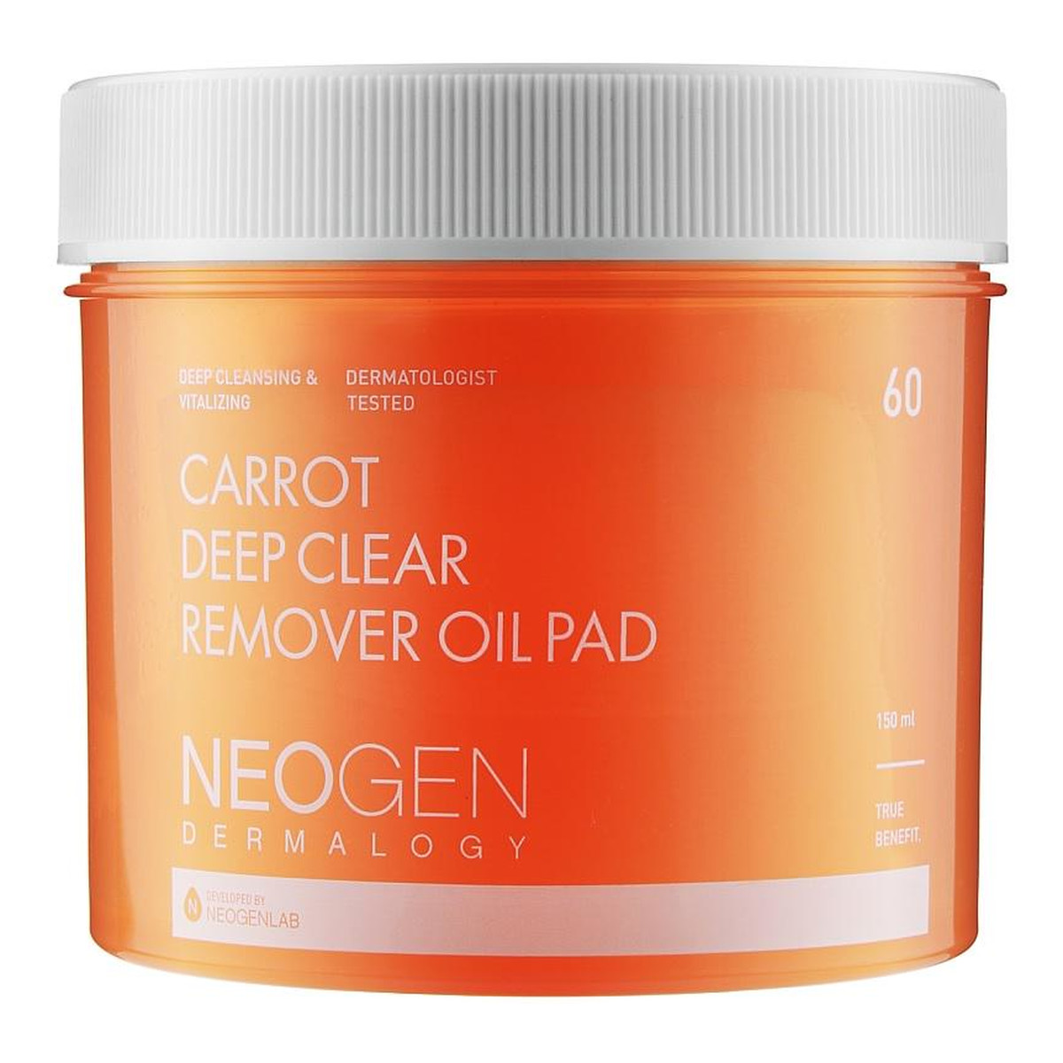 Neogen Carrot Deep Clean Remover Pad Nasączone olejkiem z nasion marchwi płatki do demakijażu 60szt 150ml