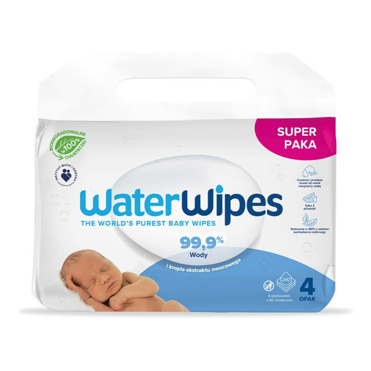 WaterWipes Bio chusteczki nawilżane dla dzieci 4x60szt.