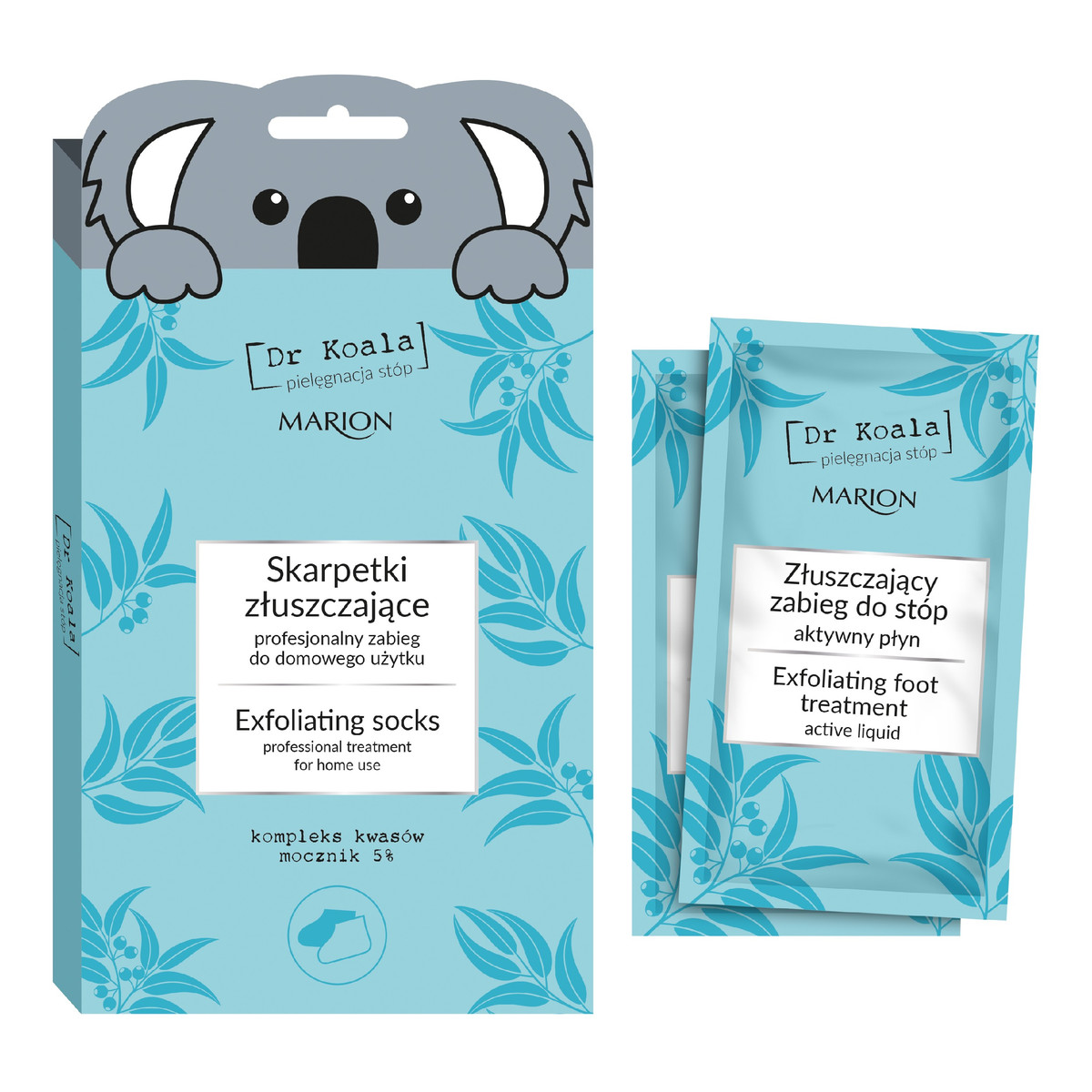 Marion Dr Koala Skarpetki złuszczające do stóp 2x20ml 40ml