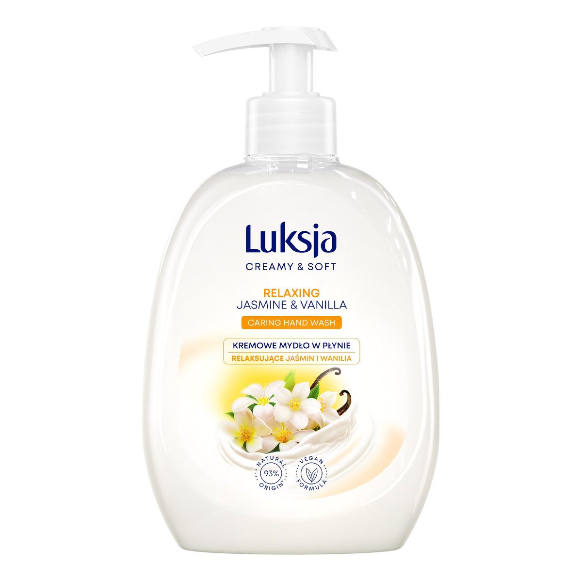 Luksja Creamy & Soft Relaksujące Kremowe Mydło w płynie Jaśmin i Wanilia 500ml