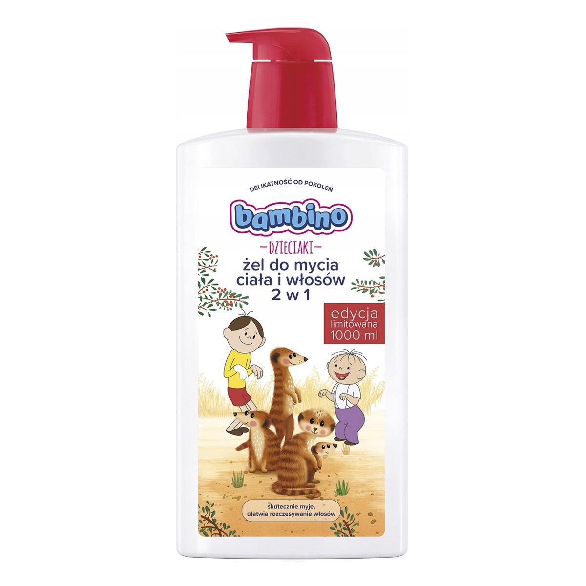 Bambino Dzieciaki Żel do mycia ciała i włosów bolek i lolek surykatka 1000ml