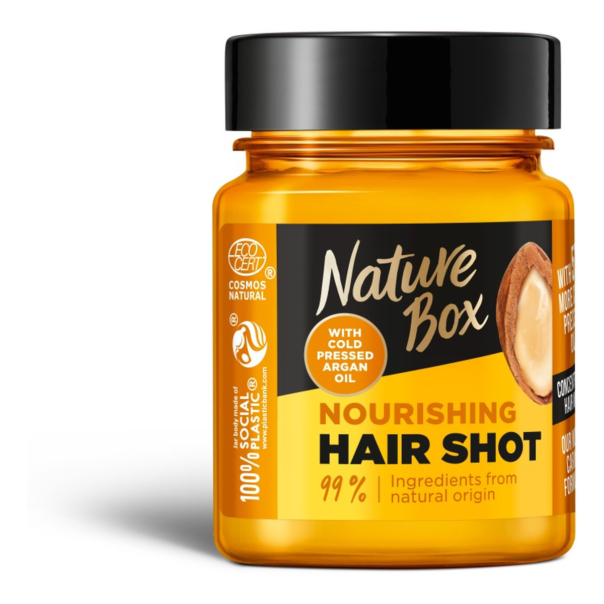 Nature Box Argan oil hair shot odżywcza maska do włosów z olejem arganowym 60ml