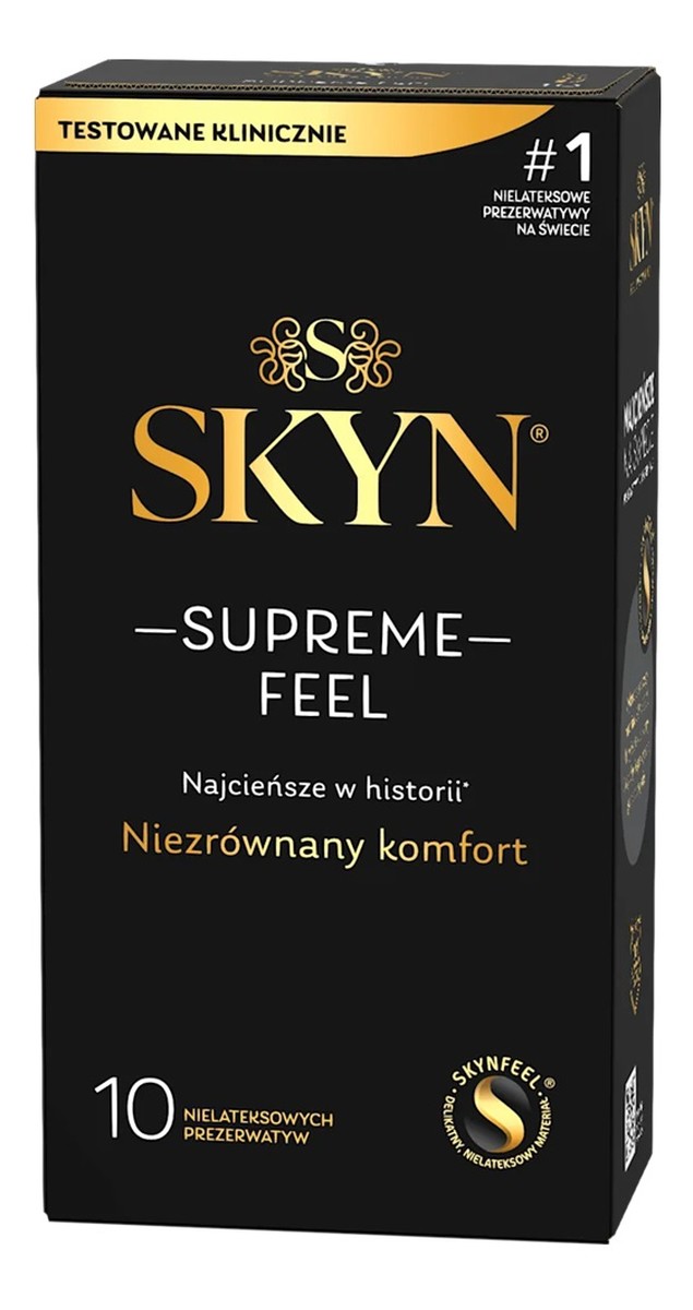 Supreme feel cienkie nielatektowe prezerwatywy 10szt.