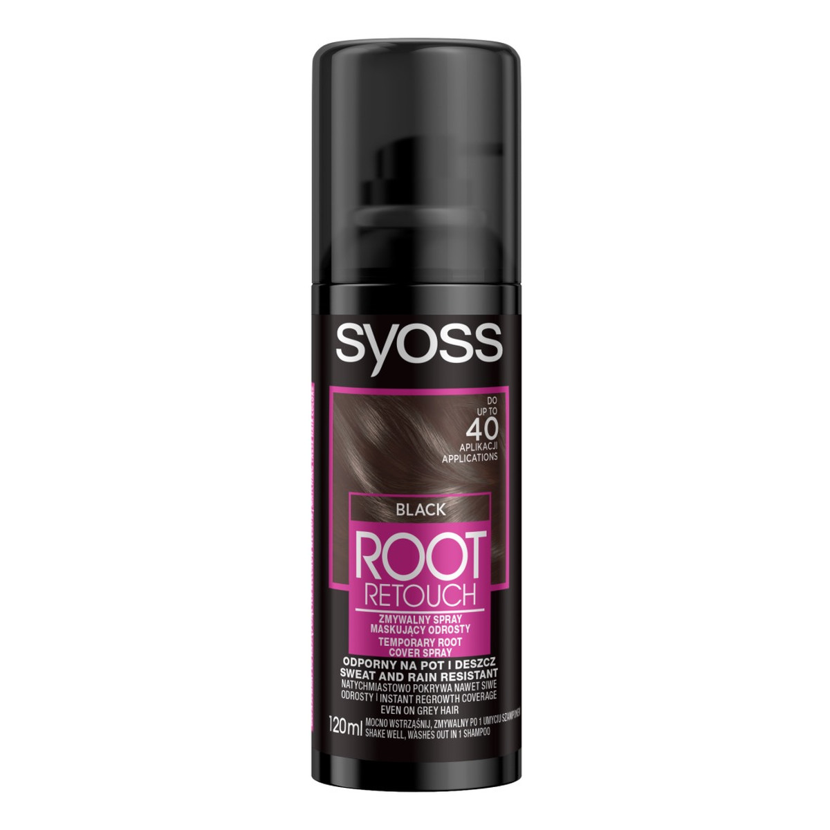 Syoss Root Retoucher Root Retouche spray do maskowania odrostów czarny 120ml