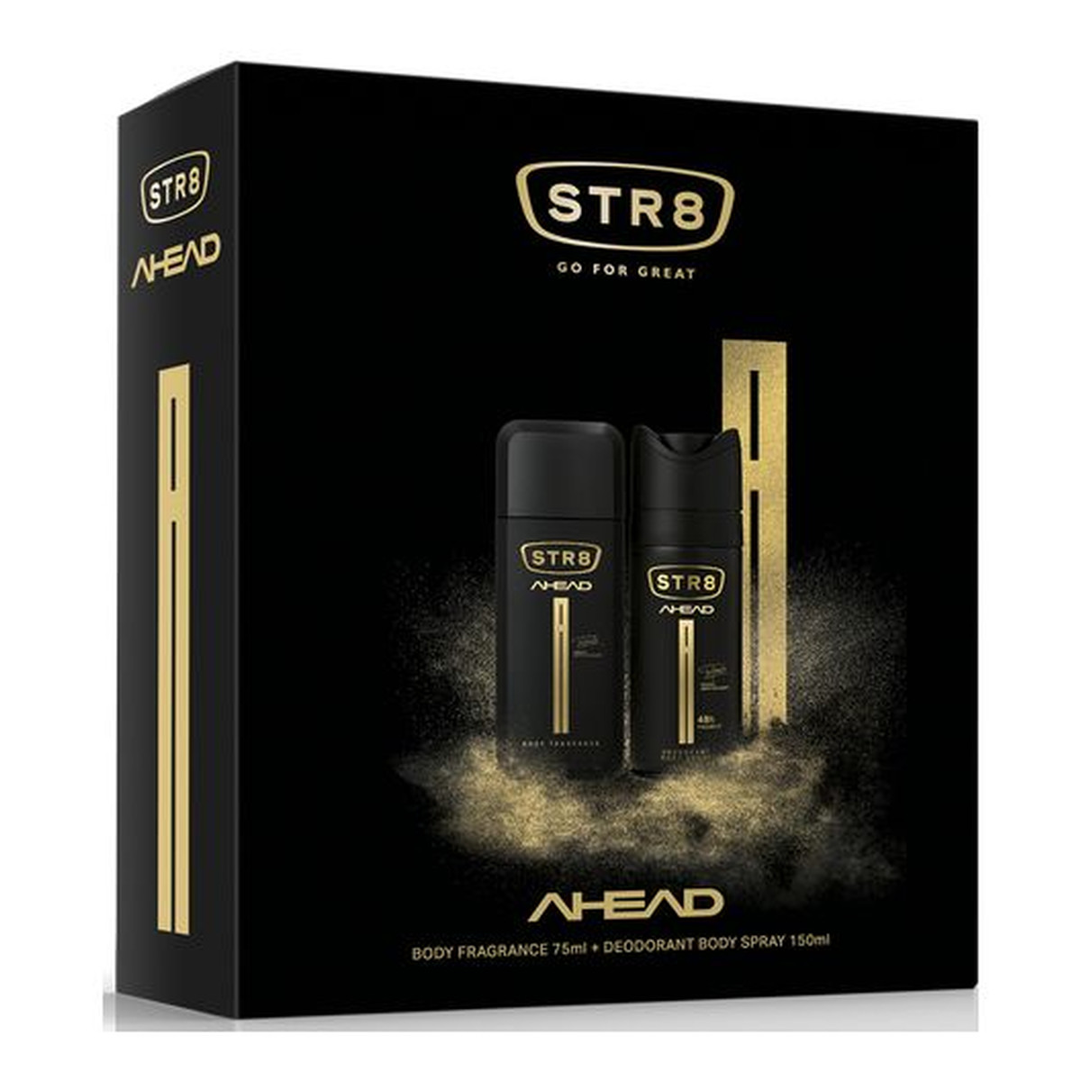 STR8 Ahead zestaw prezentowy (dezodorant atomizer 75ml + dezodorant spray 150ml)