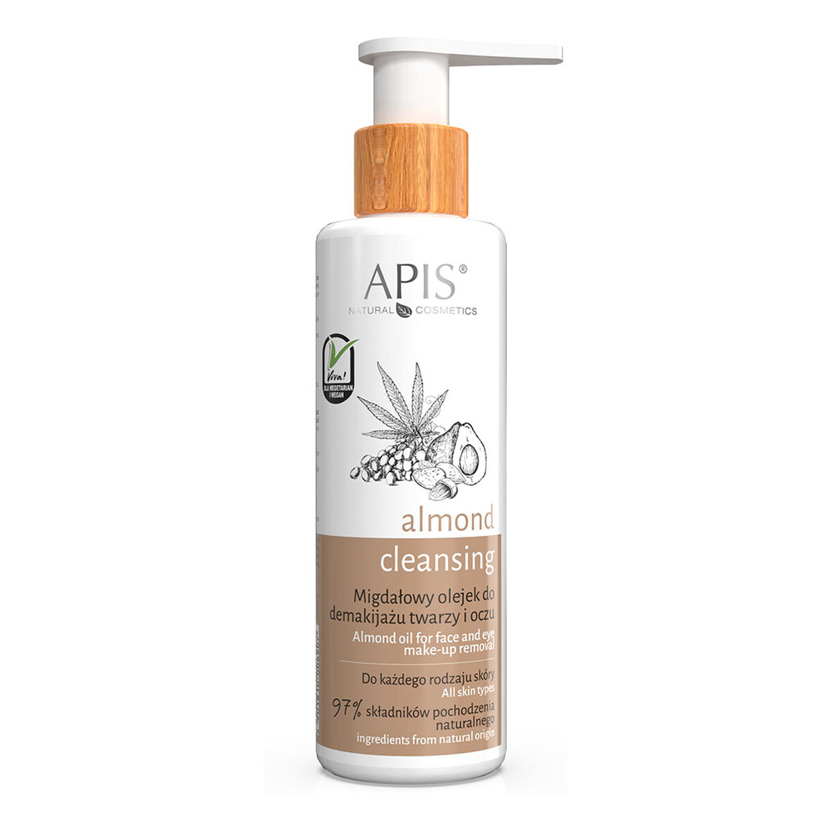 Apis Almond Cleansing Migdałowy olejek do demakijażu twarzy i oczu, 150ml