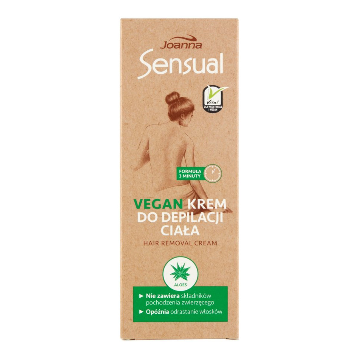 Joanna Sensual krem do depilacji ciała Vegan z Aloesem 100g