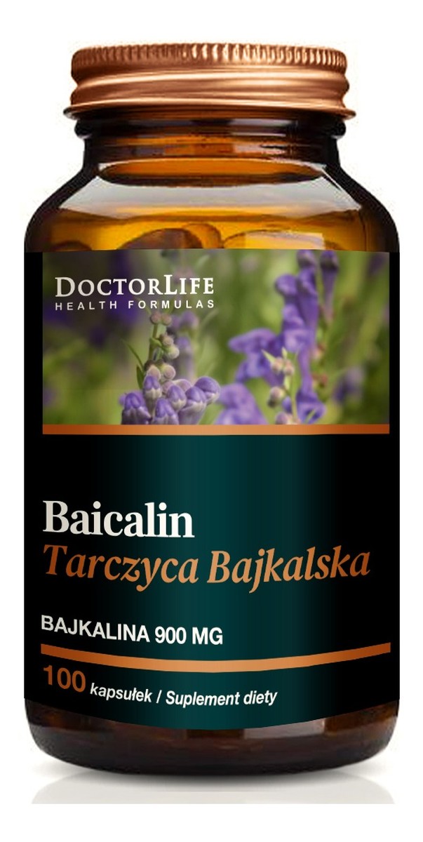 Baicalin tarczyca bajkalska 500mg suplement diety 100 kapsułek