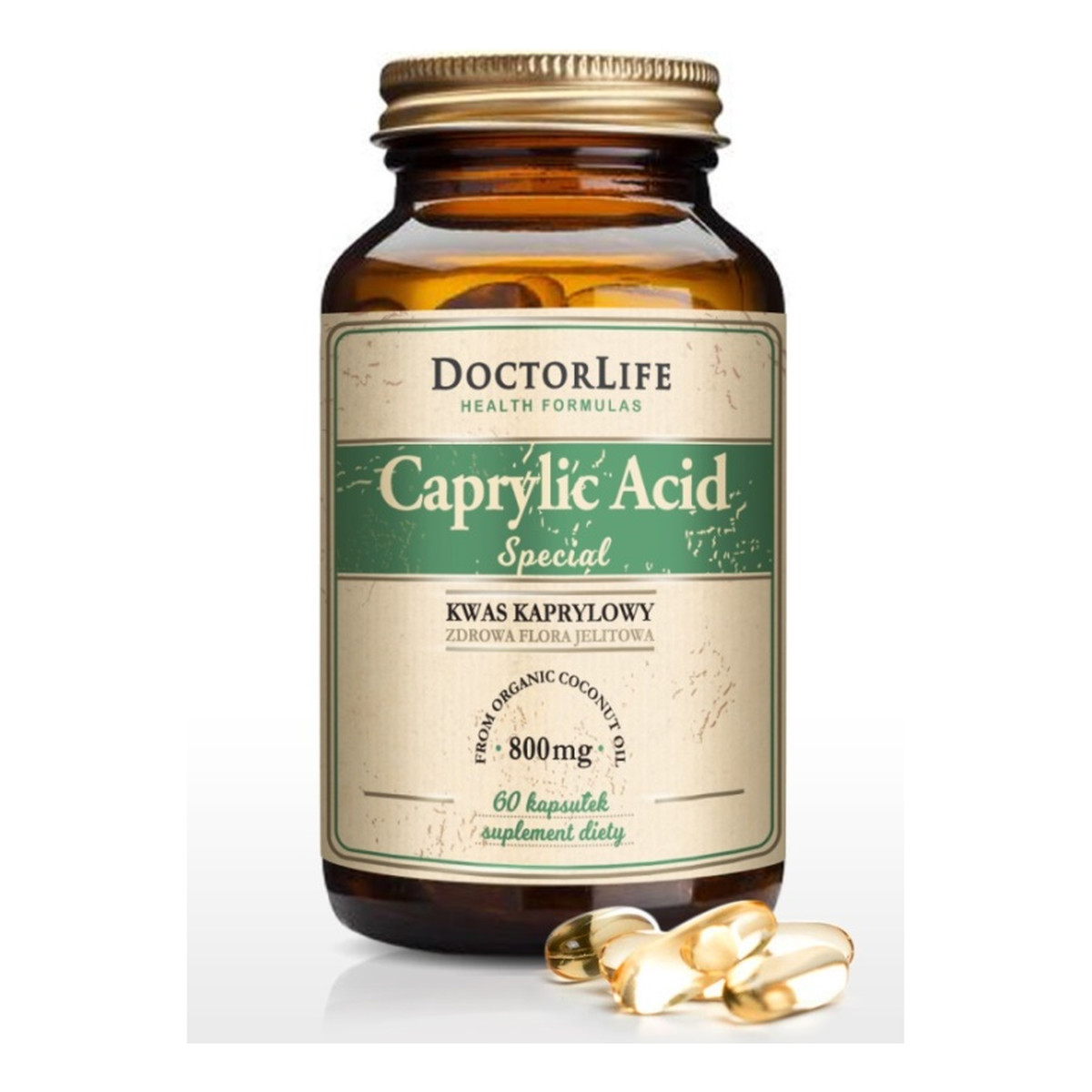 Doctor Life Caprylic acid special kwas kaprylowy 800mg suplement diety 60 kapsułek