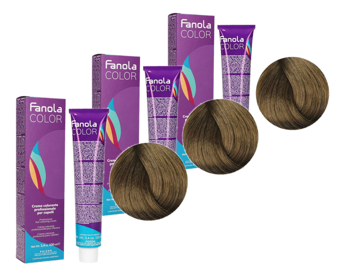 Krem koloryzujący Farba do włosów 7.0 Blonde 3x100ml