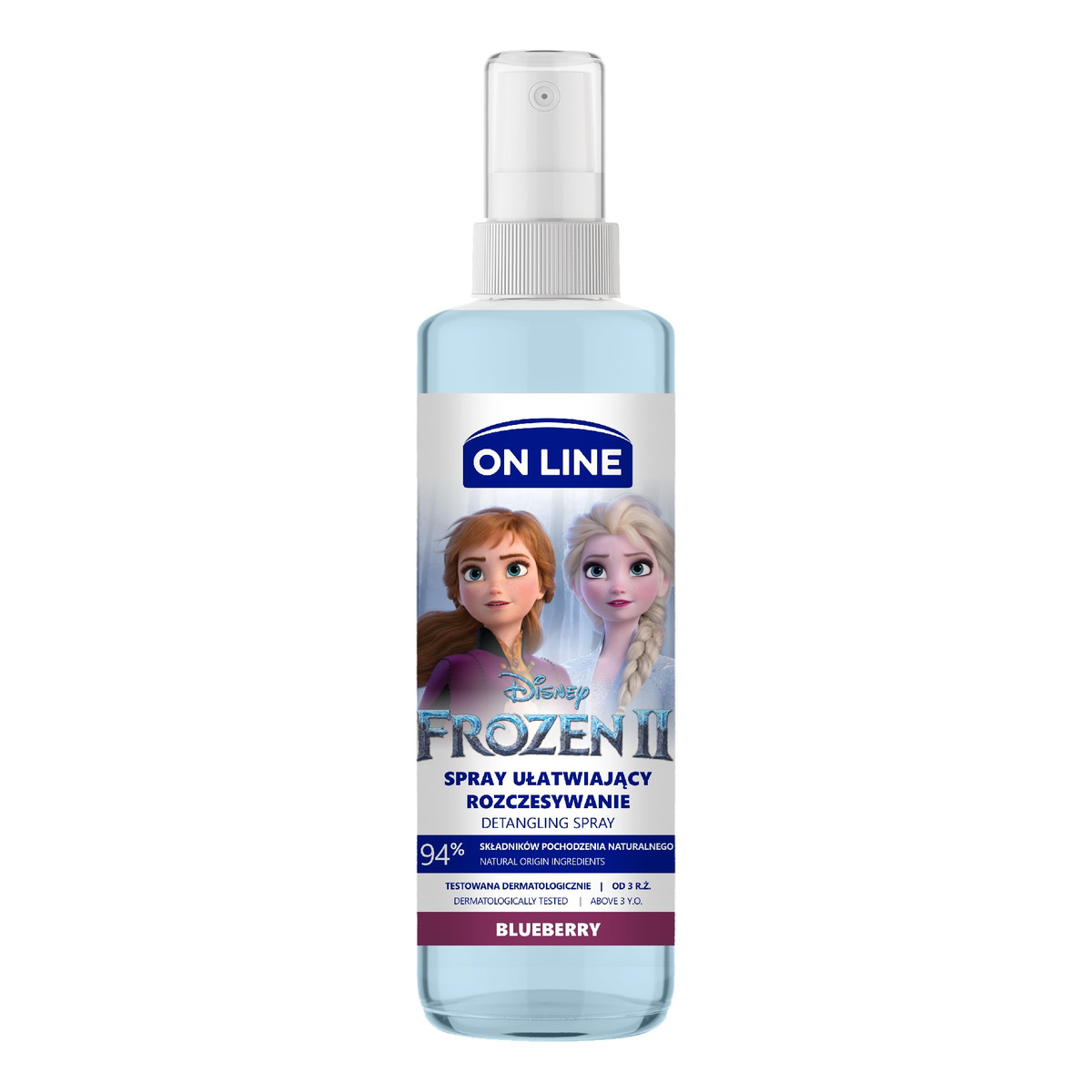 On Line Disney Spray do włosów ułatwiający rozczesywanie Frozen II - Blueberry 200ml