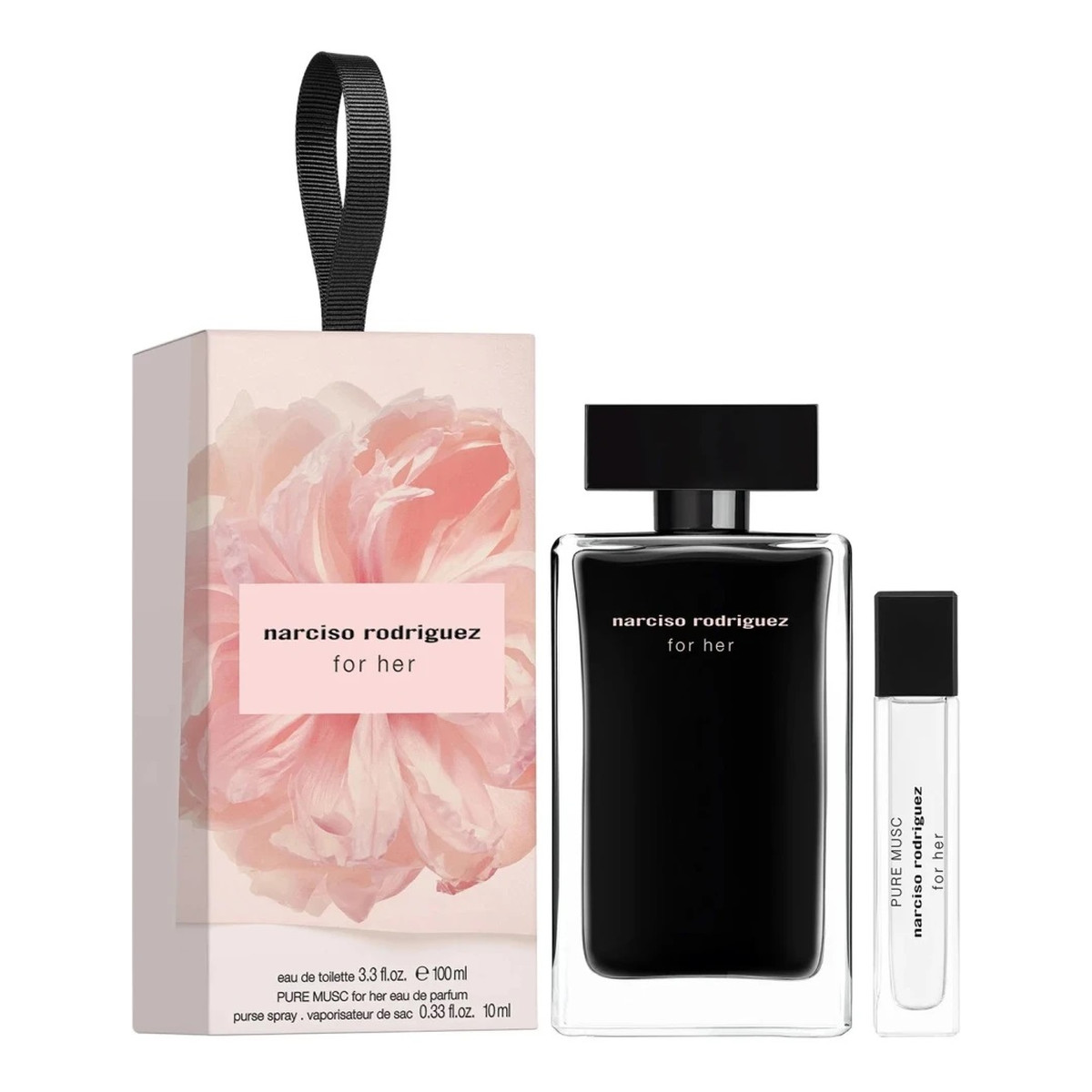 Narciso Rodriguez Zestaw for her woda toaletowa spray 100ml + pure musk woda perfumowana spray 10ml