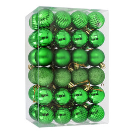 Świąteczne bombki choinkowe 48szt zielone