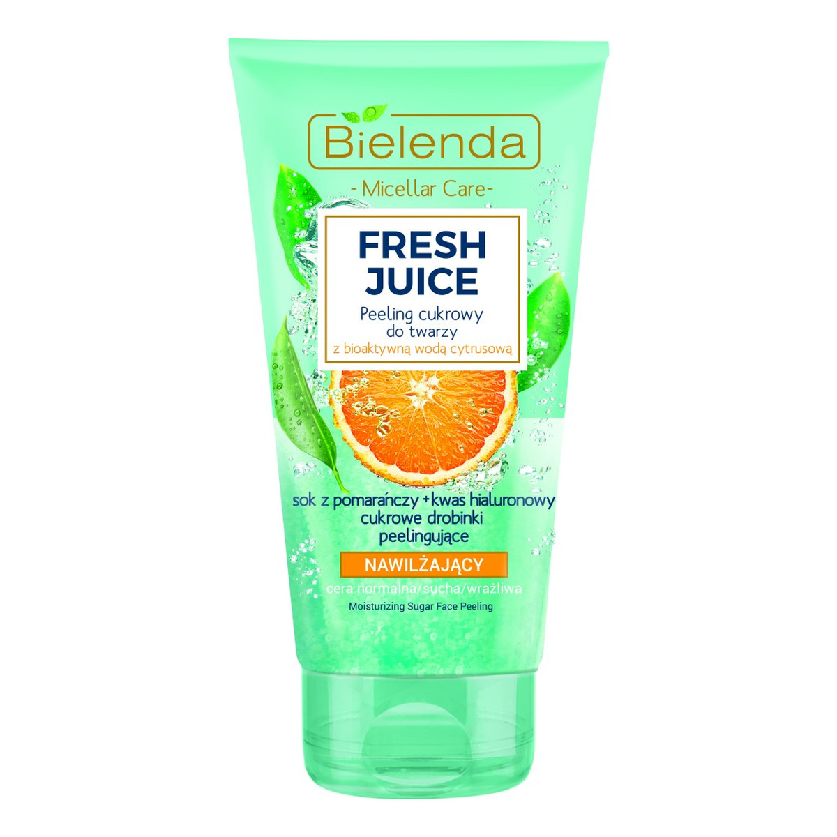 Bielenda Fresh Juice Pomarańcza nawilżający peeling cukrowy do twarzy 150g