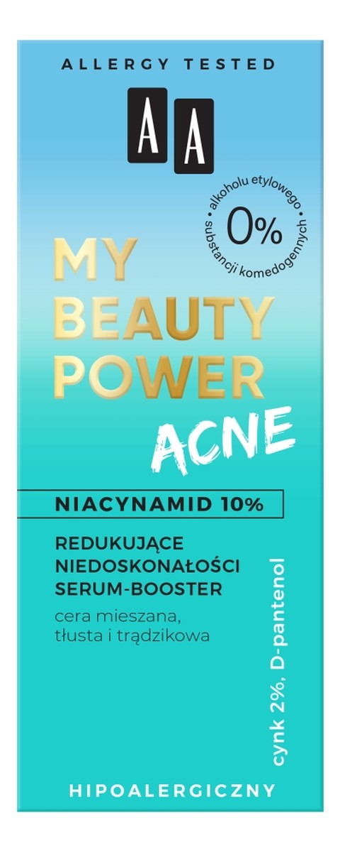 Acne redukujące niedoskonałości serum-booster
