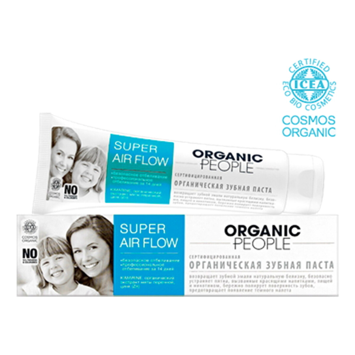 Organic People Organiczna odświeżająca pasta do zębów – bezpieczne wybielenie w 14 dni 100ml