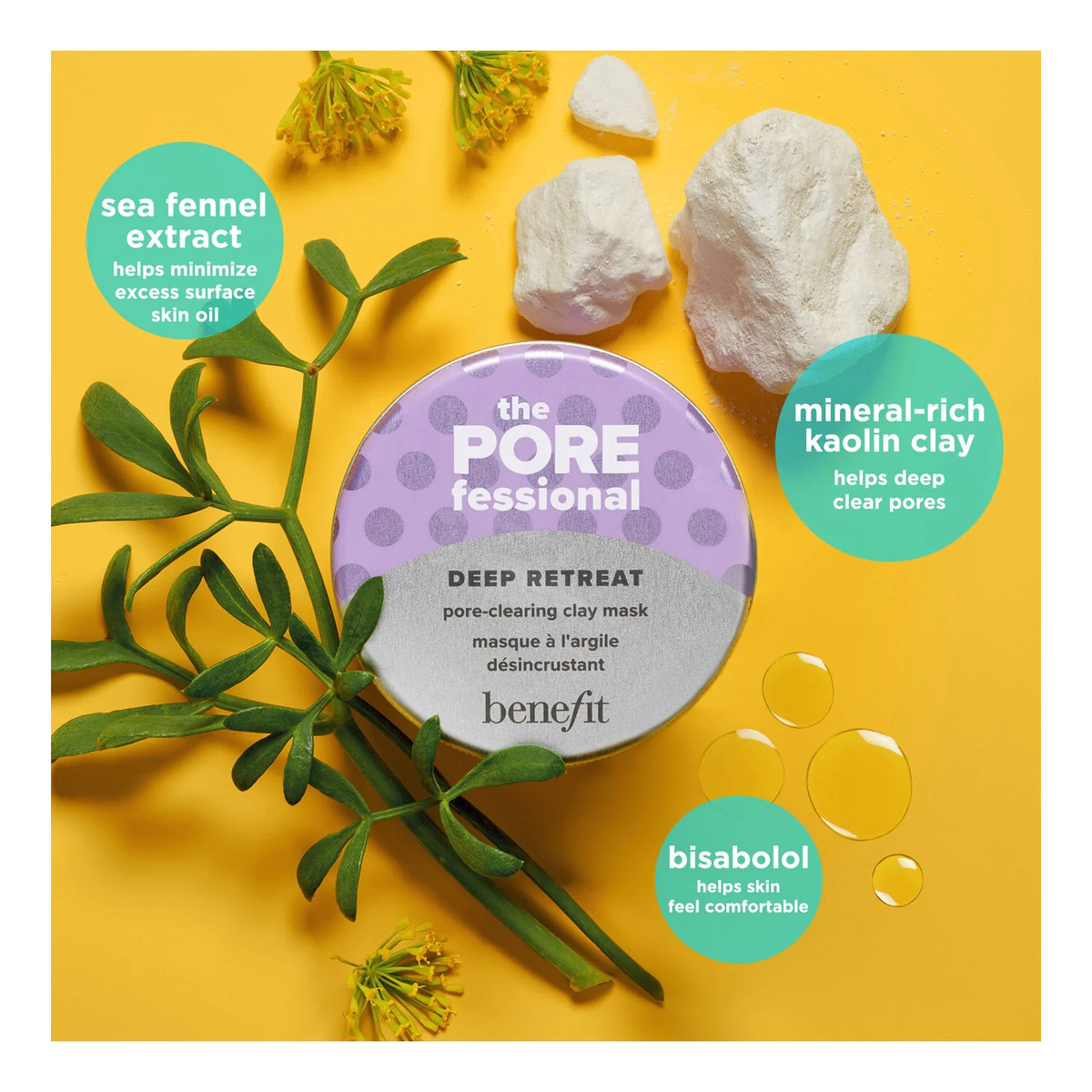 Benefit The porefessional deep retreat mini maska z glinką oczyszczająca pory 30ml