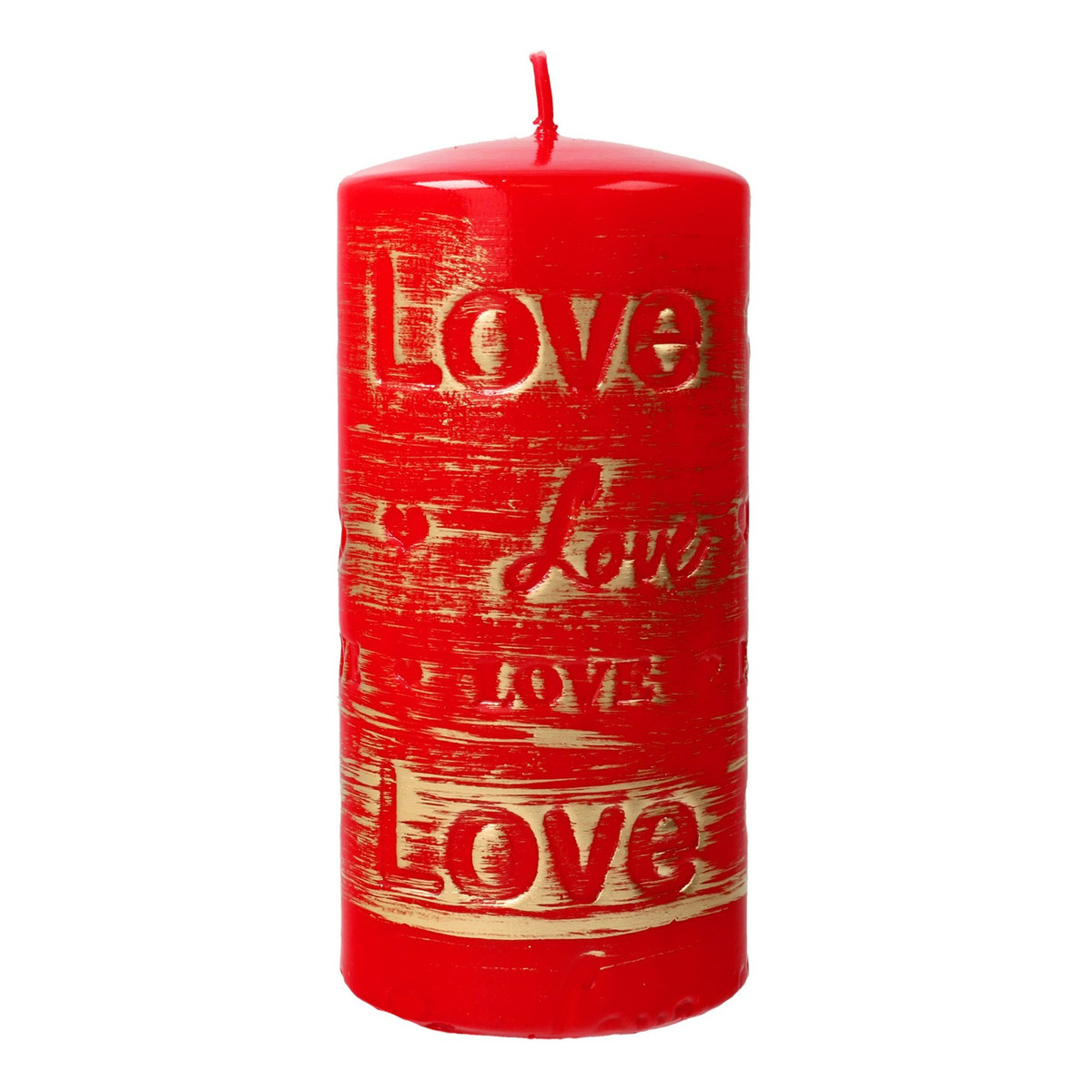 Artman Candles Lovely Świeca ozdobna czerwona walec średni 1szt