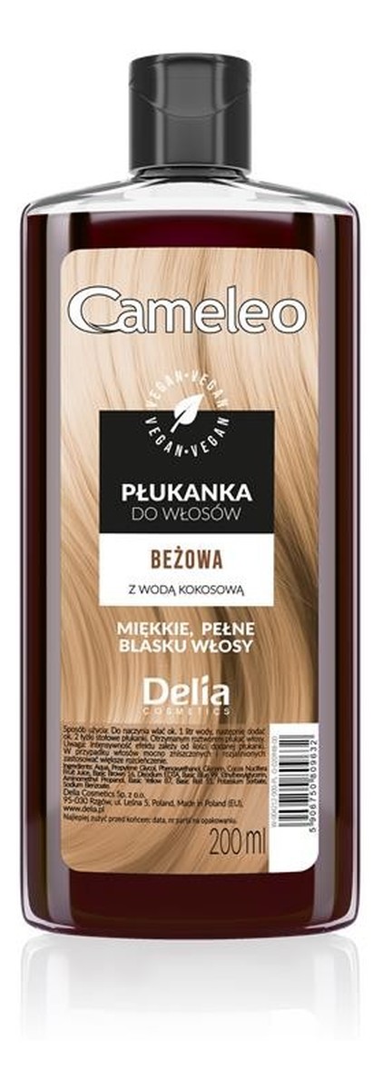 Płukanka do włosów z wodą kwiatową beżowa