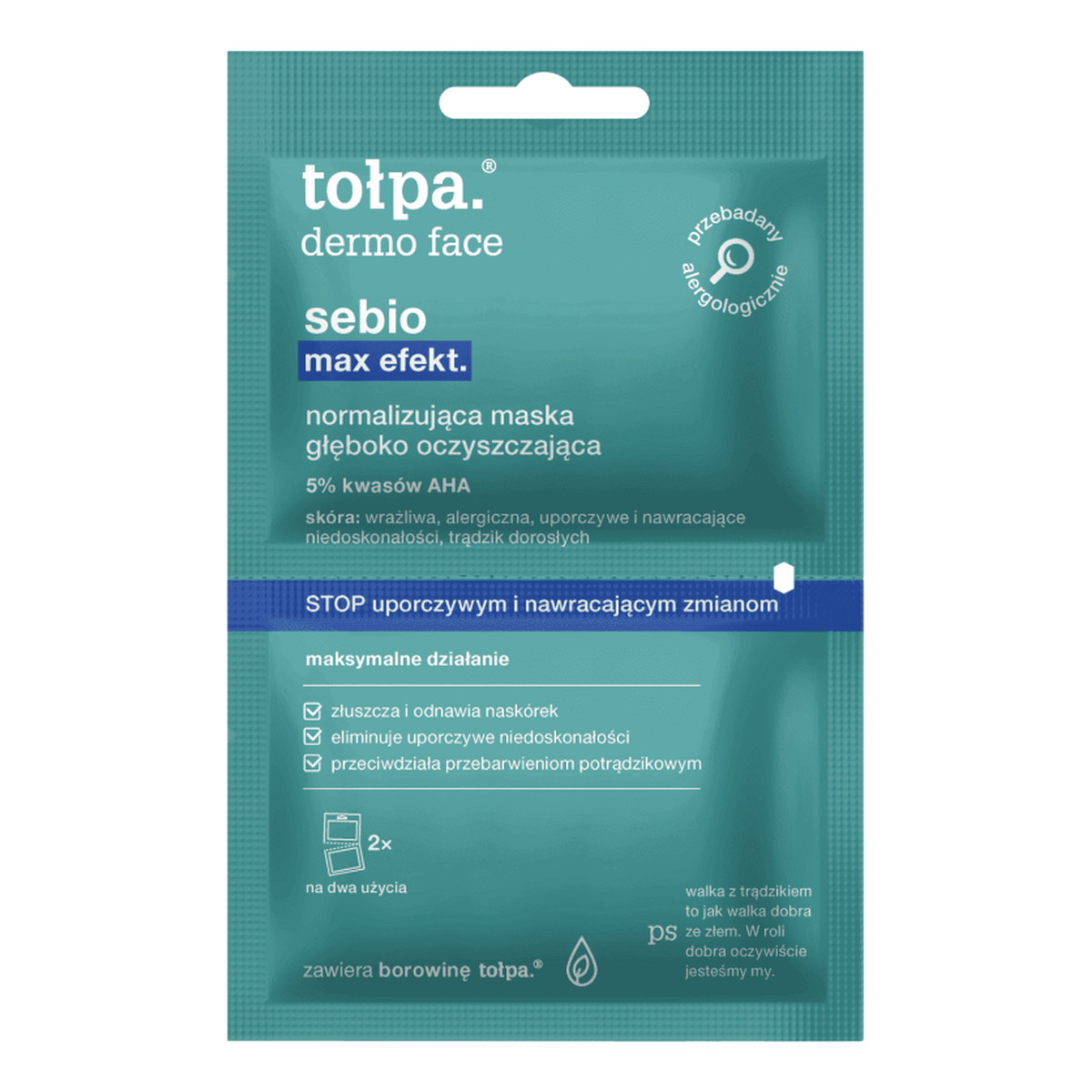 Tołpa Dermo Face Sebio Normalizująca Maska Głęboko Oczyszczająca 2x6ml 12ml