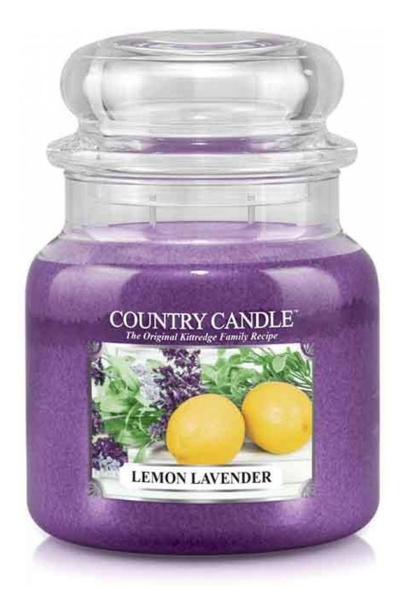 Średnia świeca zapachowa z dwoma knotami lemon lavender