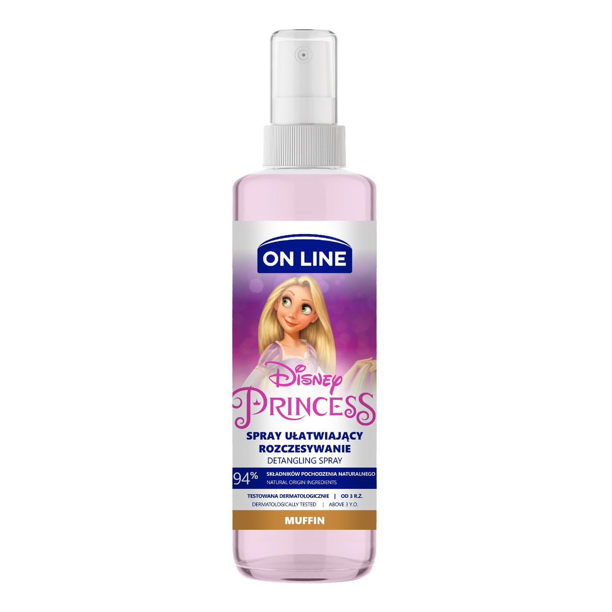 On Line Disney Spray do włosów ułatwiający rozczesywanie Princess - Muffin 200ml