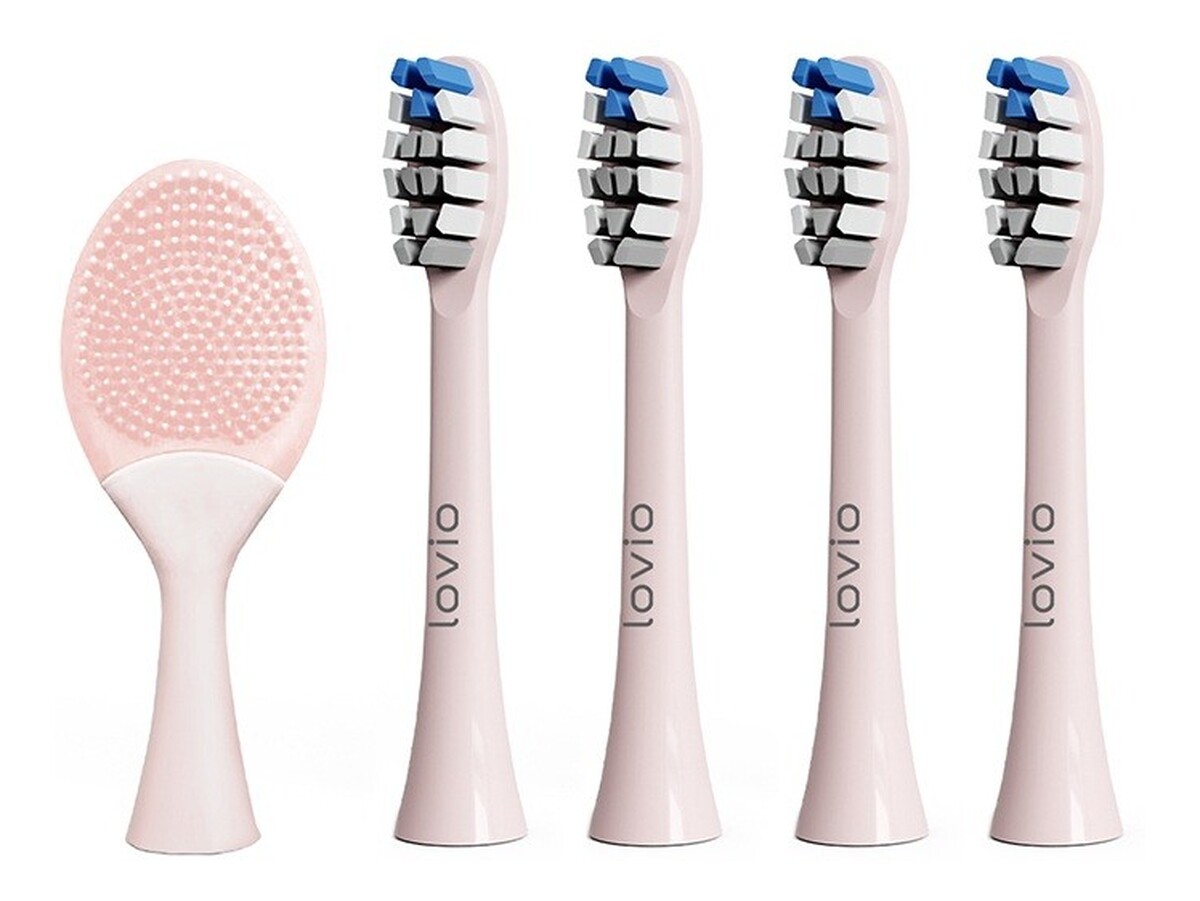 końcówki do szczoteczki sonicznej średnia twardość różowe lvtb124pk-hm 5szt