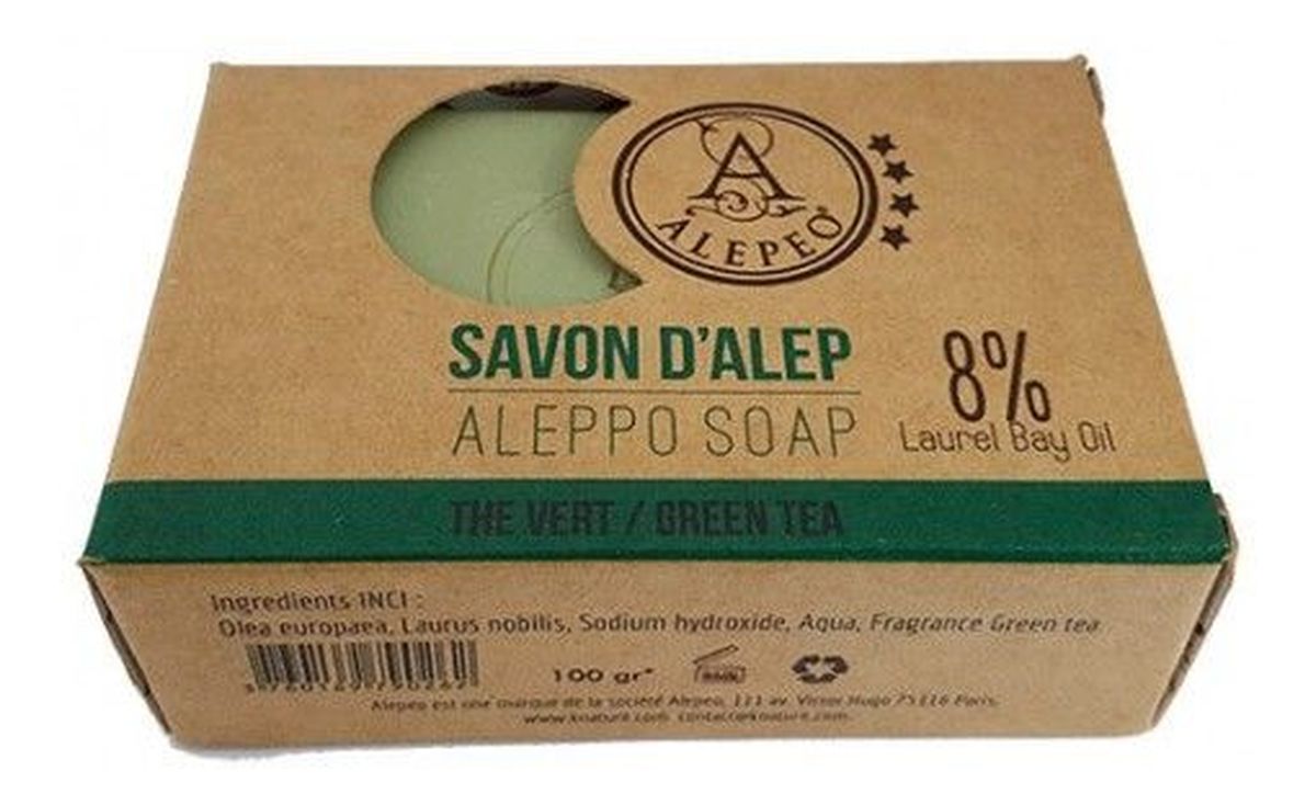 Aleppo Formowane mydło Zielona Herbata
