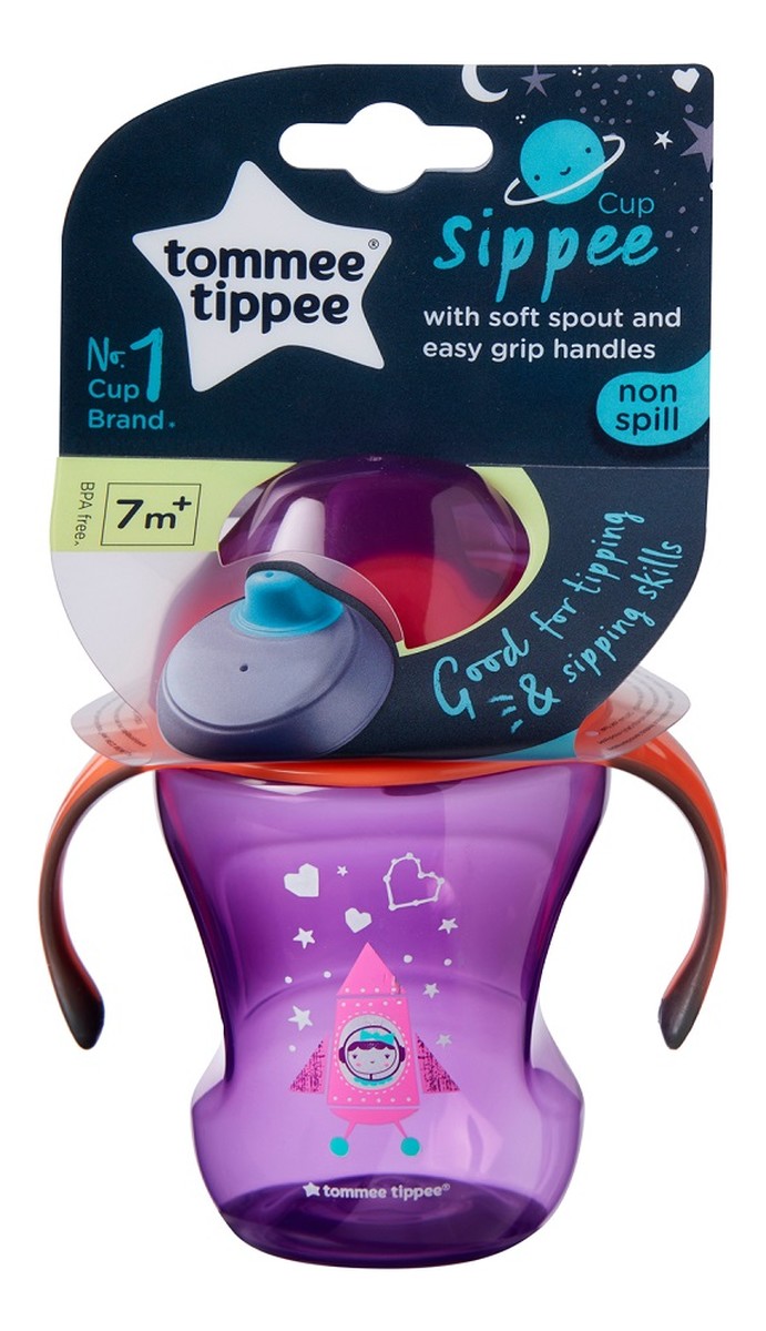 Sippee cup kubek niekapek z uchwytami 7m+ girl