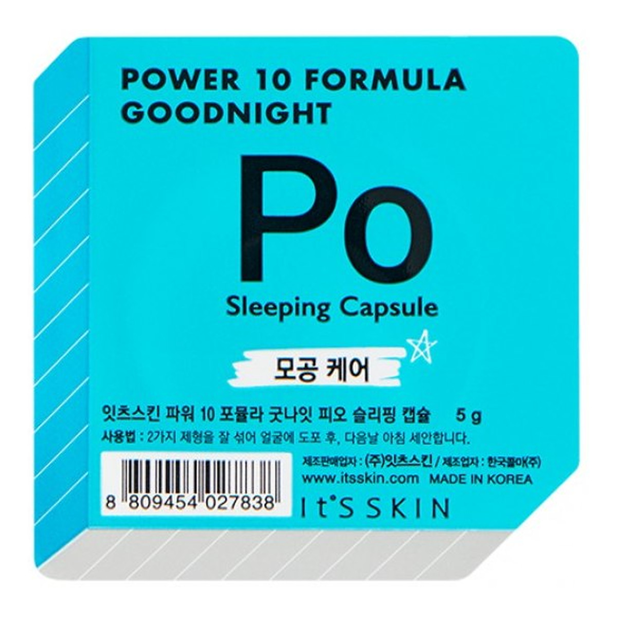 It's Skin Power 10 Formula Po Good Night Sleeping Dwufazowa maseczka całonocna w kapsułce zwężająca rozszerzone pory 5g