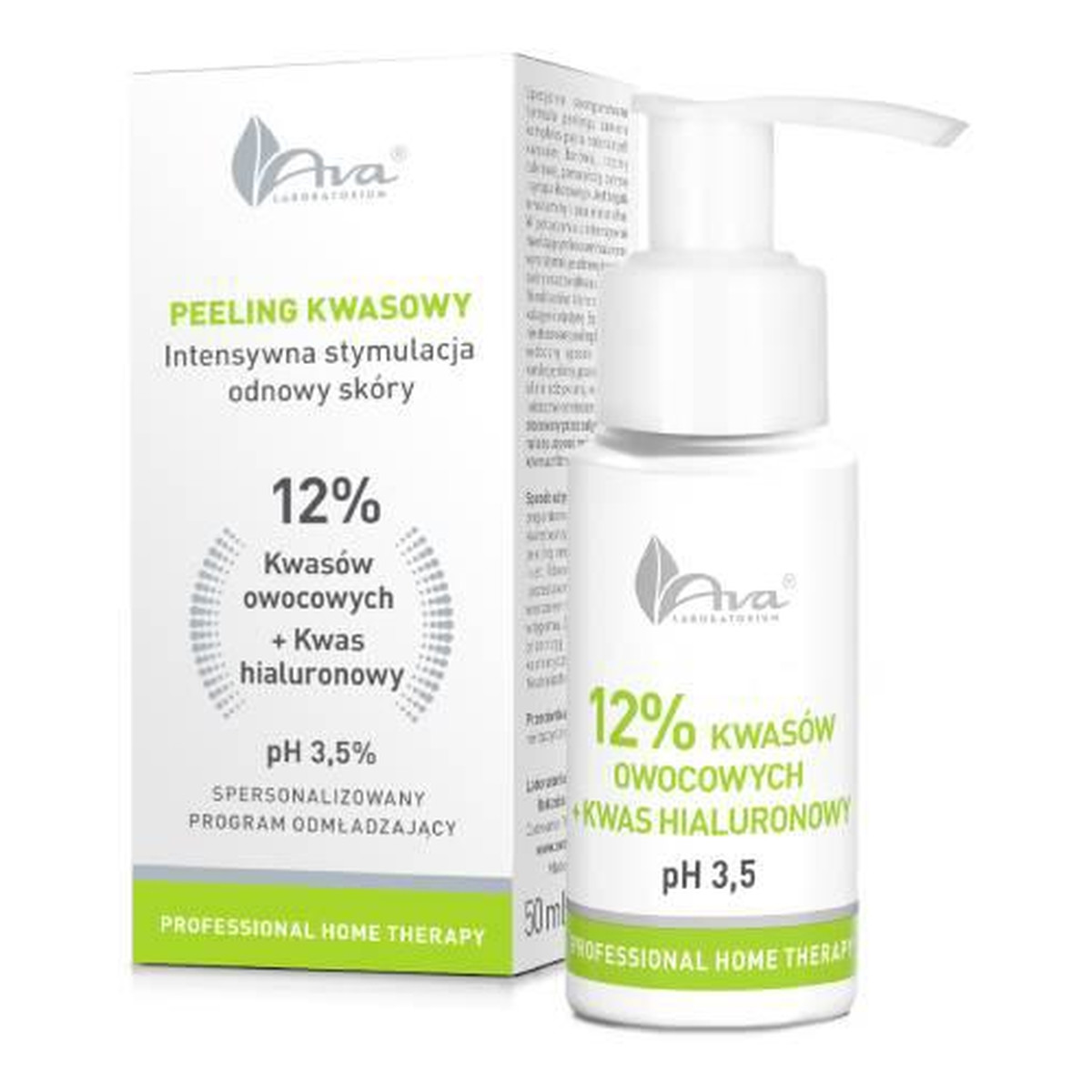 Ava Laboratorium PHT Peeling Kwasowy 12% kwasów owocowych + kwas hialuronowy, 50ml