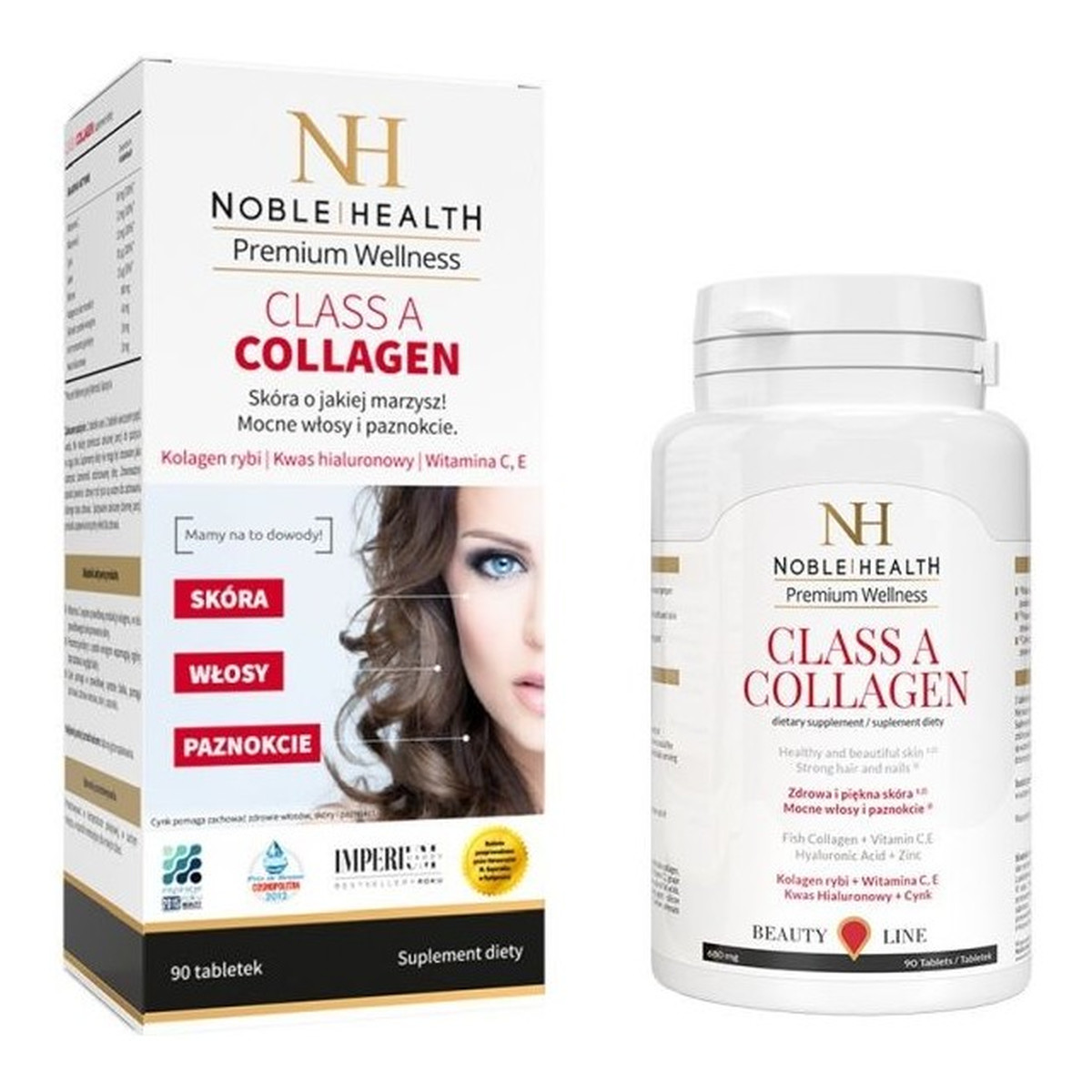Noble Health Premium Wellness Class A Collagen kolagen 90 tabletek