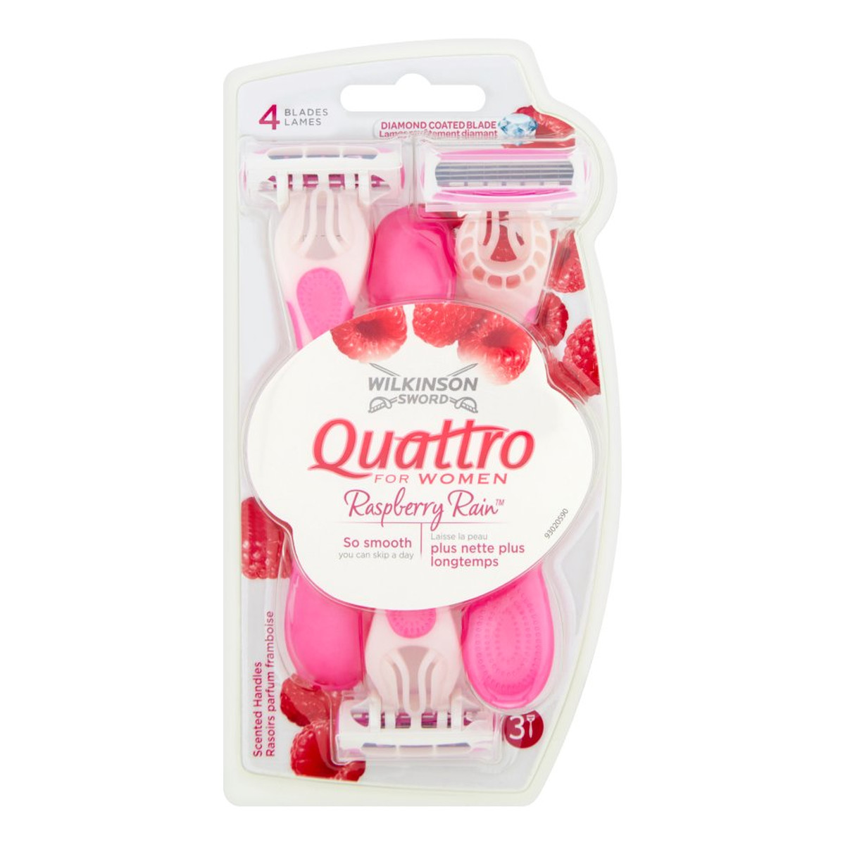 Wilkinson Quattro For Women Raspberry Jednorazowe maszynki 3 sztuki