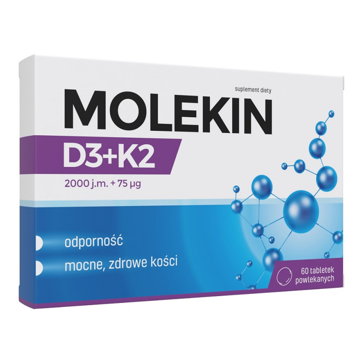 Molekin D3+k2 suplement diety 60 tabletek powlekanych