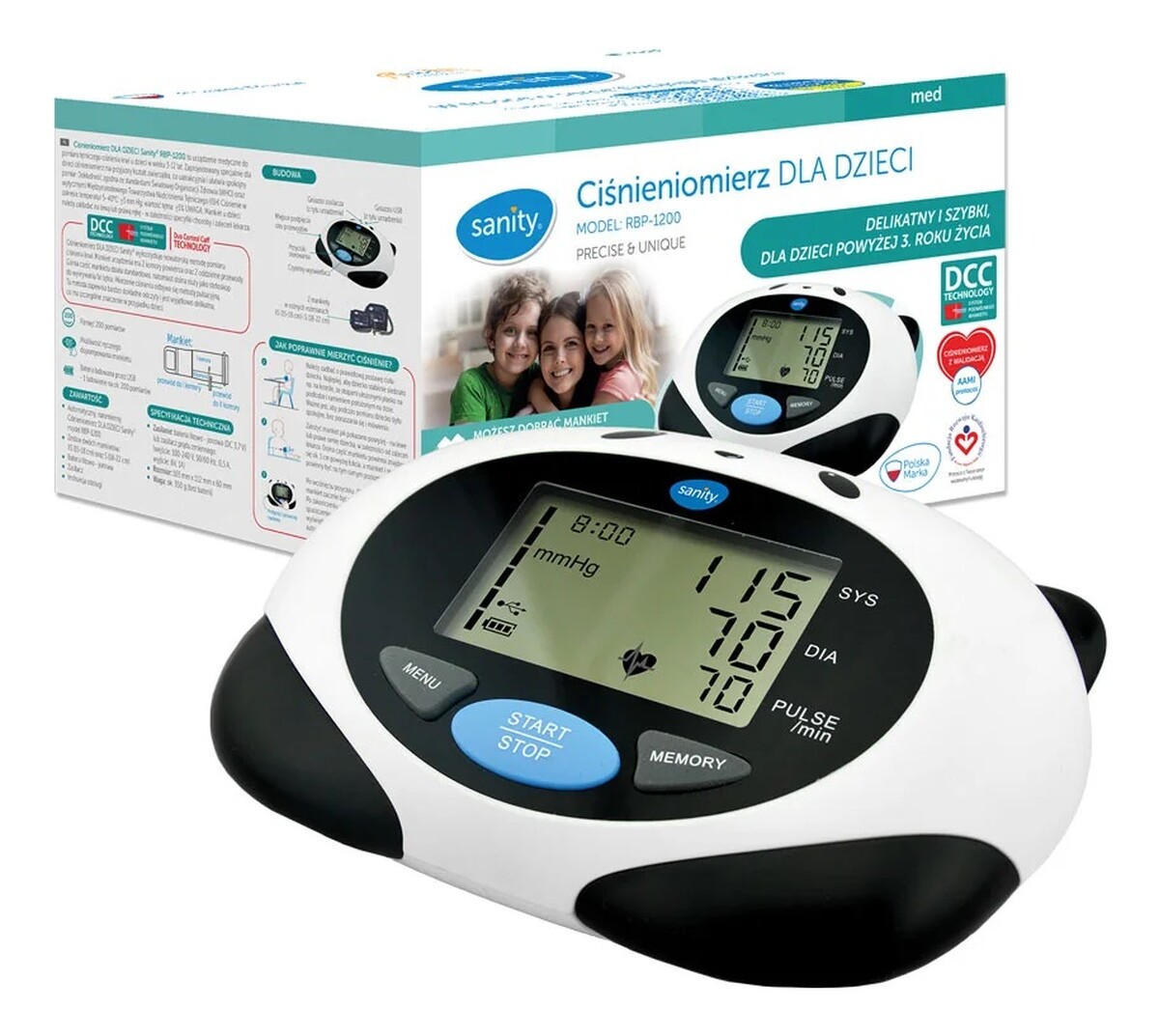Ciśnieniomierz dla dzieci panda