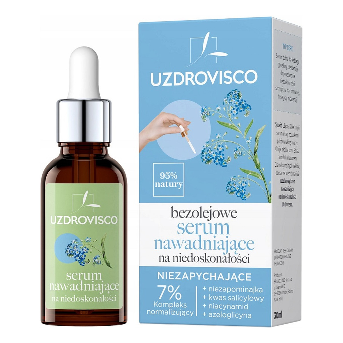 Uzdrovisco Bezolejowe serum na niedoskonałości 30ml