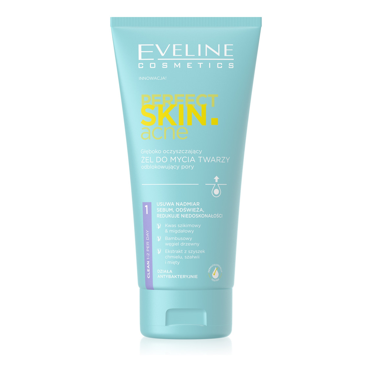 Eveline Perfect Skin.acne Głęboko Oczyszczający Żel do mycia twarzy odblokowujący pory 150ml