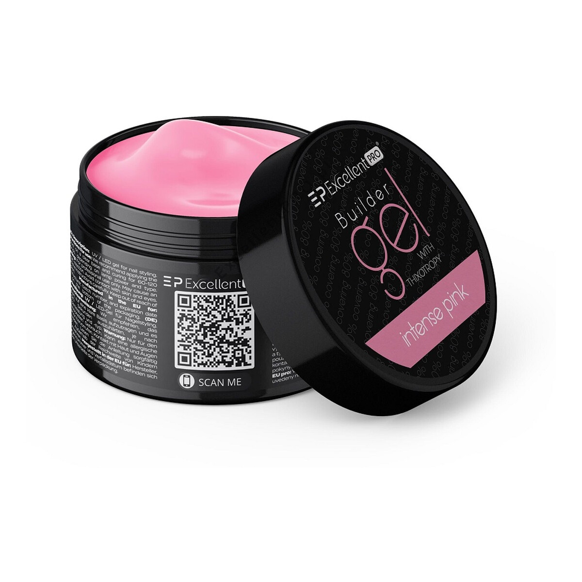 Excellent PRO Builder Gel With Thixotropy Żel budujący intense pink 15g