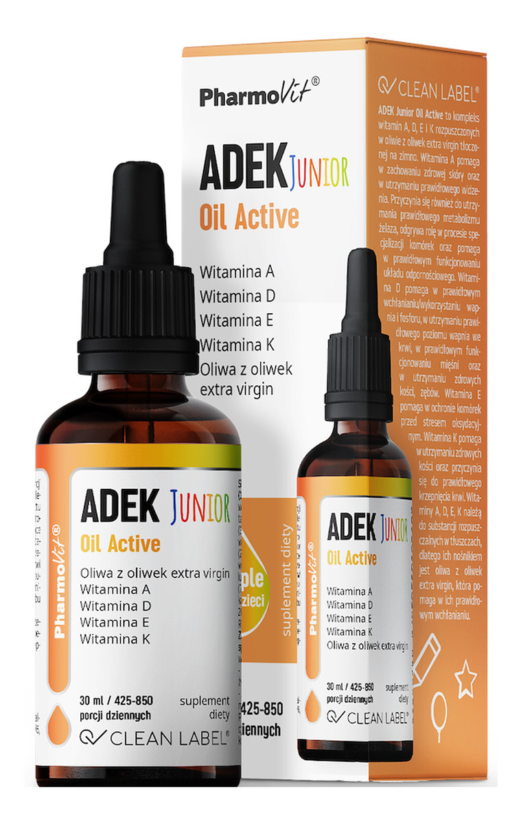 ADEK Junior Oil Active suplement diety w kroplach