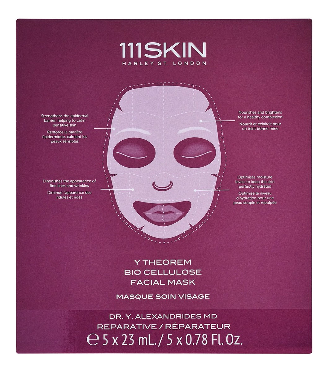 Y theorem bio cellulose facial mask biocelulozowa maseczka w płachcie 5x23ml