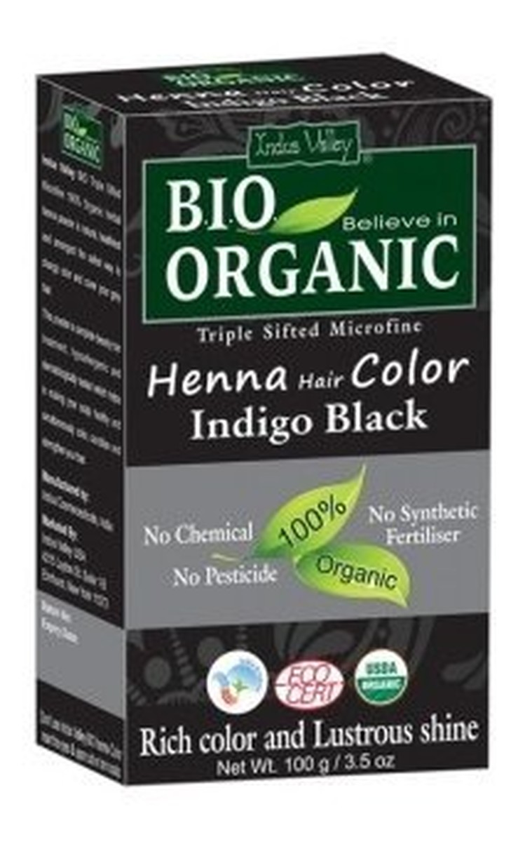 Organiczna farba do włosów na bazie henny
