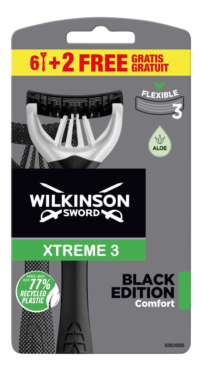 Maszynka do golenia Xtreme3 Black 6+2szt.