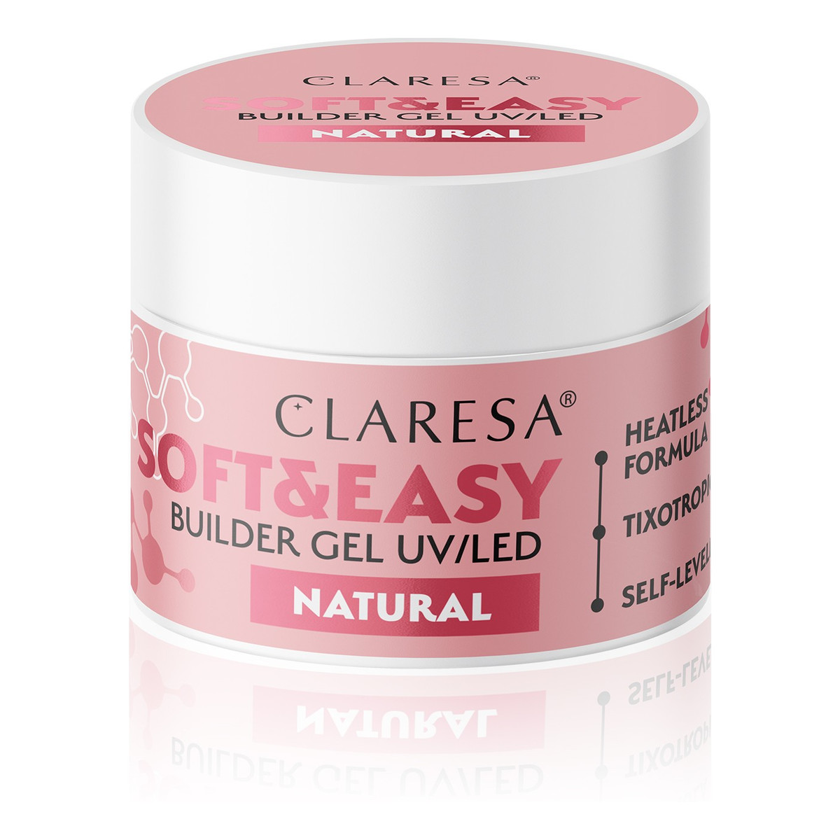 Claresa Żel budujący do paznokci soft&easy builder-natural 45g