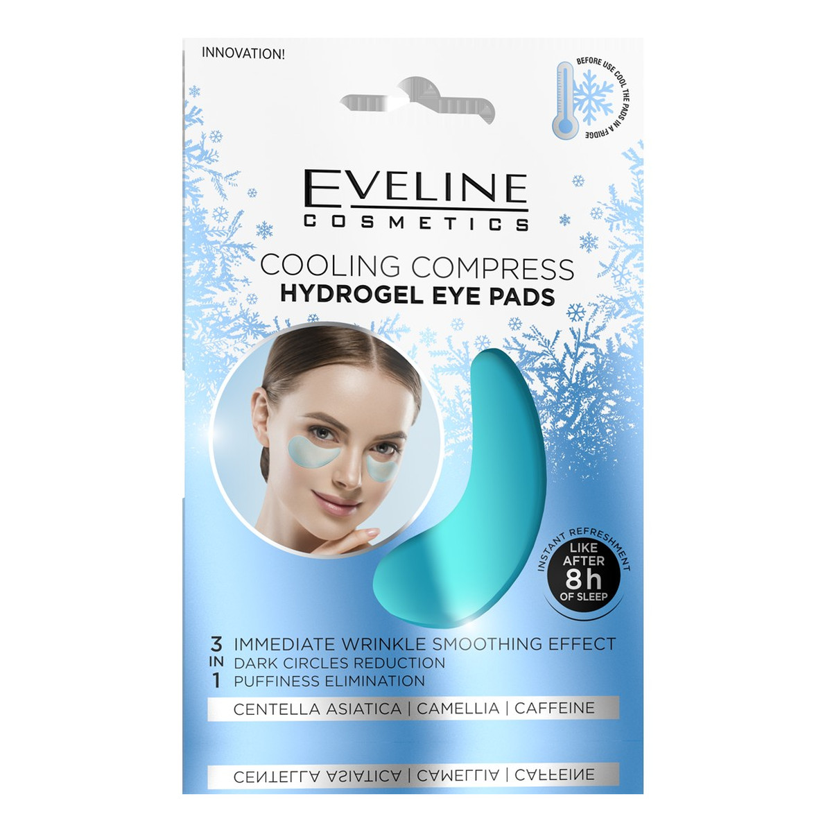 Eveline Hydrogel Eye Pads Hydrożelowe płatki pod oczy - chłodzący kompres 1 op. - 2 szt.