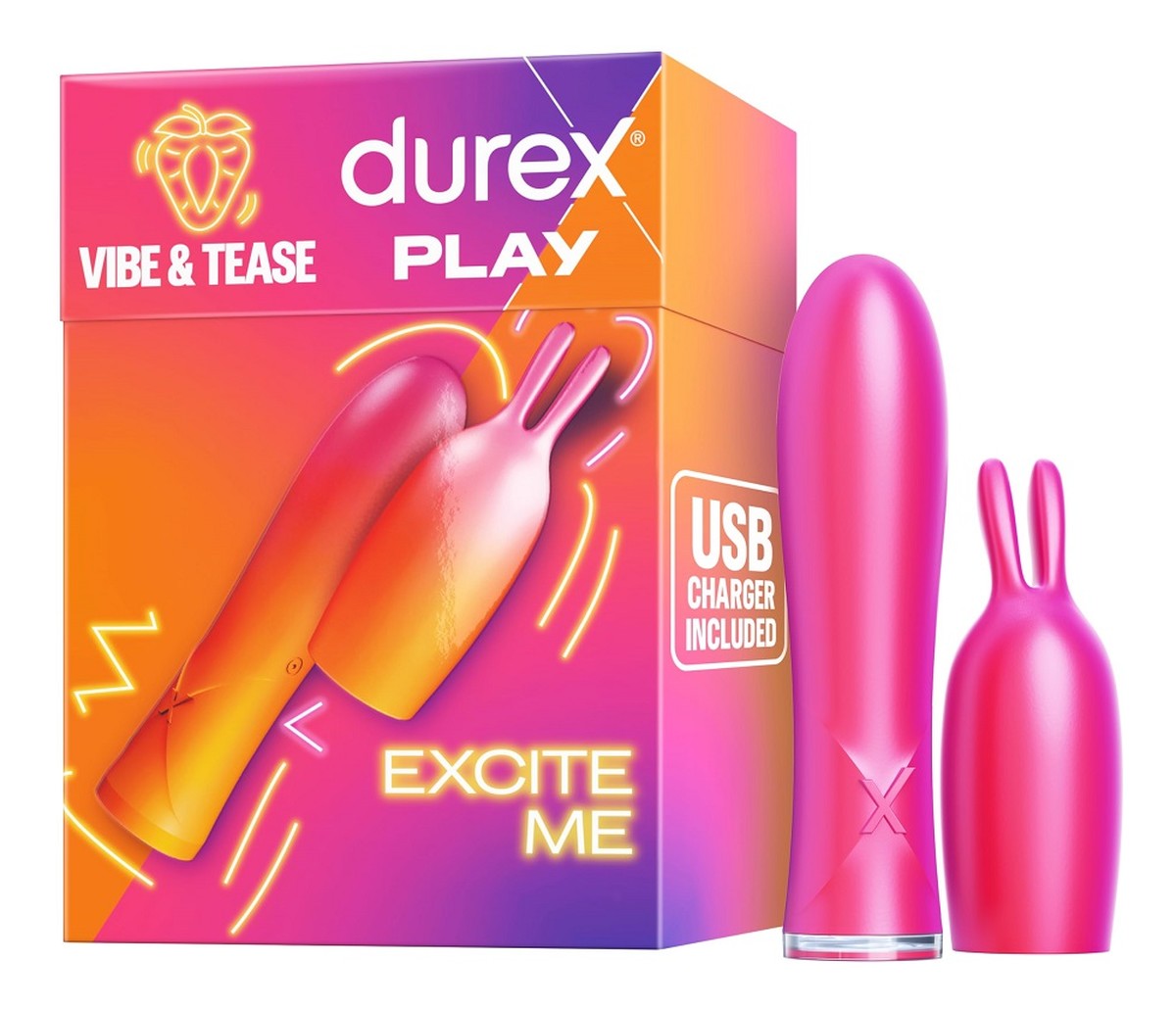 Play vibe tease 2in1 wibrator ze stymulującą końcówką